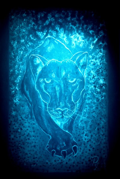 The panther - blue by RosaLi