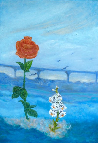 Blue Landscape by Elzbieta Goszczycka