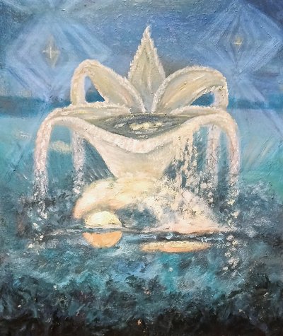 Night Over the Trees by Elzbieta Goszczycka