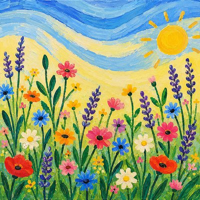 Summer Meadow in Sunlight by Nomi Morina