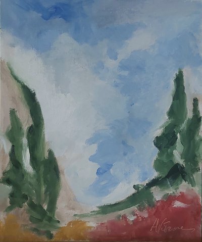 Cypresses by M. Vet