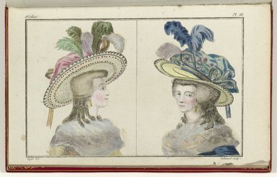 Cabinet des Modes ou les Modes Nouvelles, 1 August 1786, pl. III by A.B. Duhamel