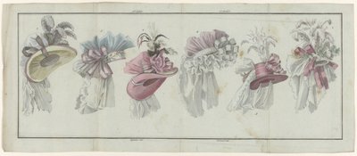 Magasin des Modes Nouvelles Françaises et Anglaises, July 20, 1787, 25th Booklet, 2nd Year, Unique Plate by A.B. Duhamel