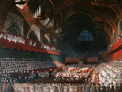 Trial of Lord Melville in Westminster Hall in April 1806 by A.C. and Nattes J.C. (after) Pugin