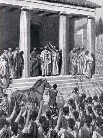 Themistocles Honoured at Sparta, illustration from 