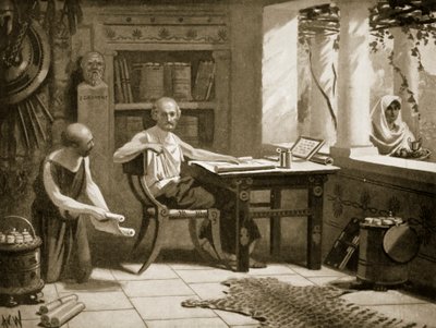 Xenophon Dictating His History, Illustration from 