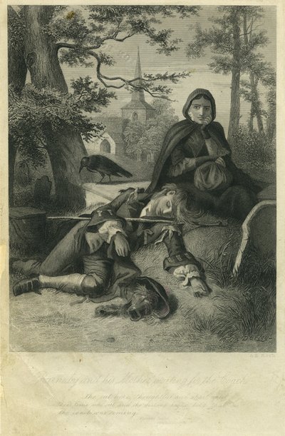 Barnaby and His Mother Waiting For the Coach by A.E. and Darley, F.O.C. Koch