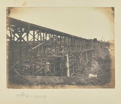 Military Railroad Bridge Across Potomac Creek, on the Fredericksburg Railroad by A.J. Russell