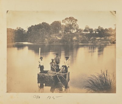 Small Raft of Blanket Boats Crossing the Potomac River by A.J. Russell