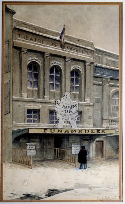 View of the Theatre des Funambules on the Boulevard du Crime by A.P. Martial
