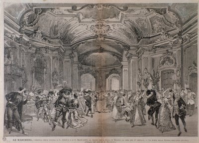Illustrations for the opera Le Maschere by Pietro Mascagni for the performance at the Teatro alla Scala in Milan by A. (after) Bonamore