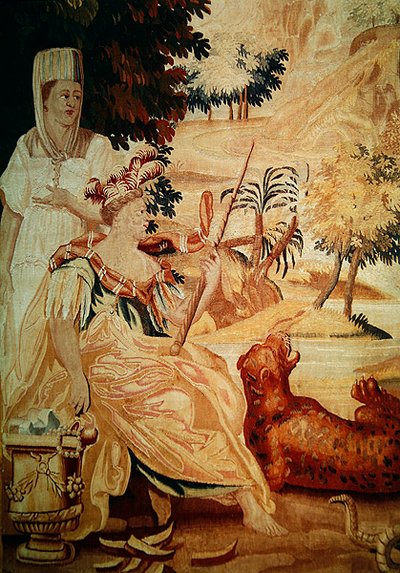 Africa, from a tapestry of the four corners of the world (detail) by A. Baertams