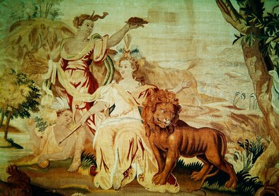 Africa, from a tapestry of the four corners of the world (detail) by A. Baertams
