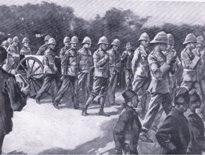 Funeral with Military Honours of a Boer Prisoner at Simonstown, from After Pretoria: The Guerilla War by A. C. Ball