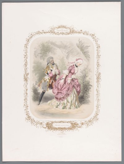 Young Man in Love Adoring a Woman (Week of Love) by A. Charpentier