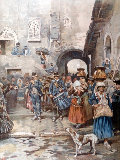 Christmas Eve in the Roman countryside 100 years ago. by A. Coleman