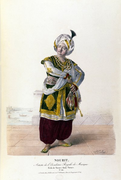 Adolphe Nourit in the opera Tarare by Antonio Salieri (1750 - 1825). by A. Colin