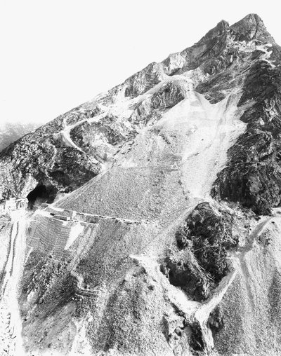 The cliffs of a marble quarry, in the Apuan Alps by A. Corsini