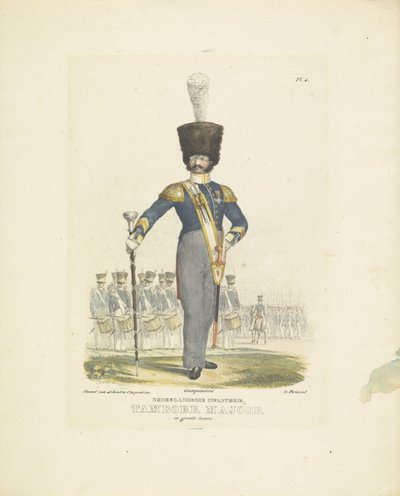 Drum-Major in Full Uniform by A. Courtois