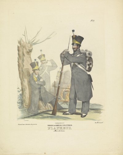 Flanker in Marching Uniform, 1820-1825 by A. Courtois