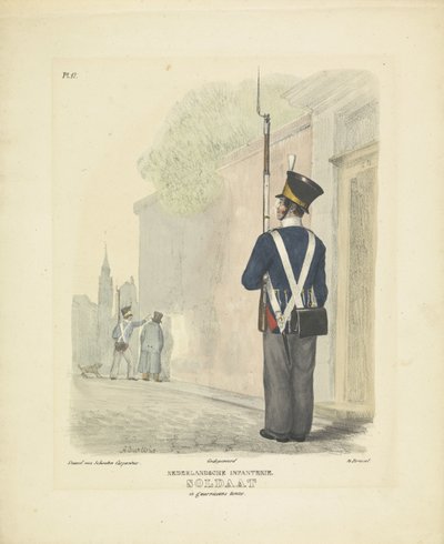 Soldier in Garrison Uniform, 1820-1825 by A. Courtois
