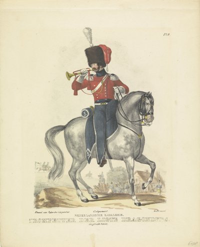 Trumpeter in Full Uniform by A. Courtois