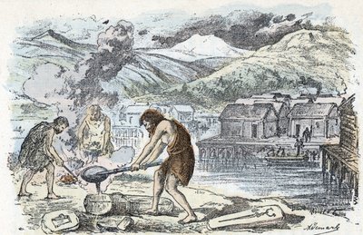 Prehistory, Age of Bronze: Foundry Workshop Close to a Stilt Houses Settlement by A. Demarle