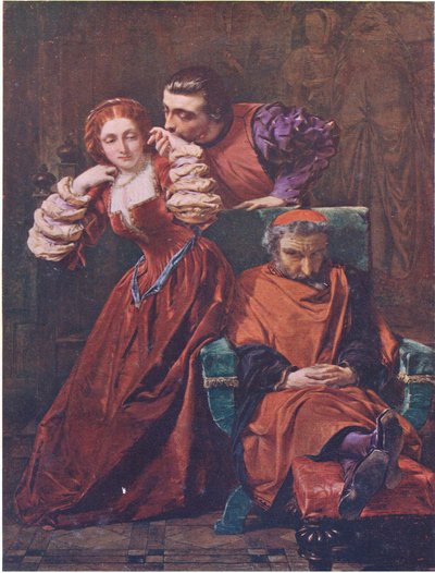 Silvia and Valentine (The Two Gentlemen of Verona) "This love of theirs myself have often seen, haply, when they have judged me fast asleep", from The Complete Works of William Shakespeare by A. E. Elmore