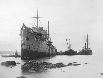 HMS Flora Run Aground in 1903 by A. Edward Jones and Co.