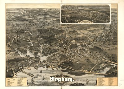 Town of Hingham, Plymouth County, Mass. 1885 by A. F.; Geo. H. Walker and Co. Poole