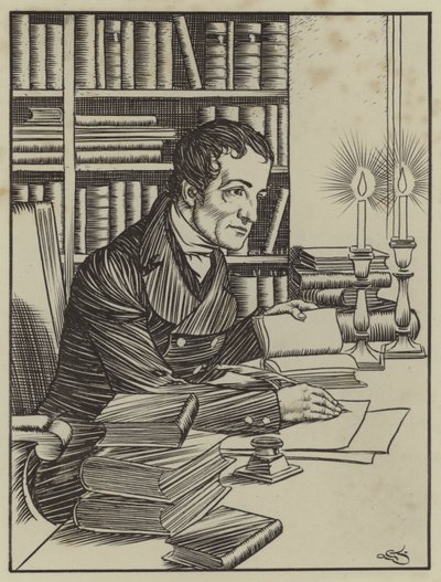 Illustration for The Essays of Elia by Charles Lamb by A. Garth Jones