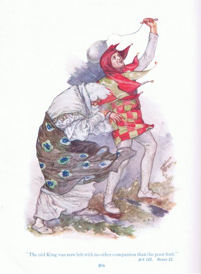 The old king was now left with no other companion than the poor fool (King Lear) by A. Jackson