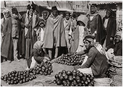 Fruit market in Baghdad, Iraq, 1925 by A. Kerim