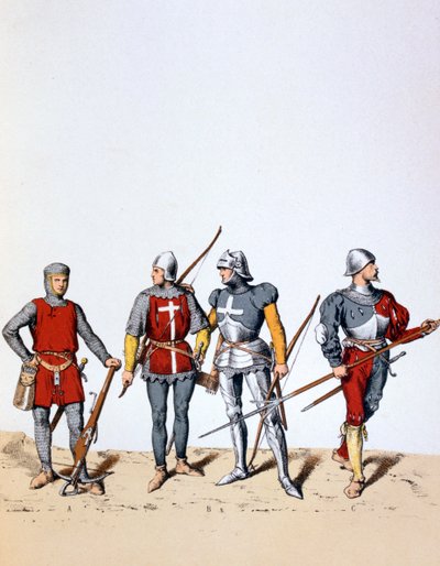 Troops of the Royal Guard, 12th-16th Century, 1887 by A. Lemercier