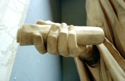 (Detail) of one of the hands from a statue of the Roman Emperor Titus by A. Lorenzini