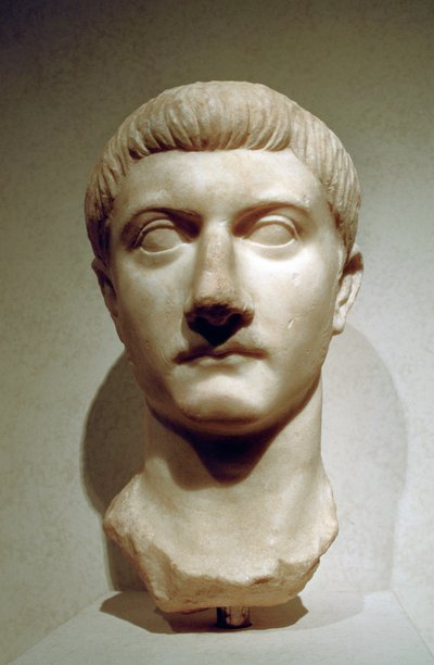 Head of the Roman Emperor Tiberius by A. Lorenzini
