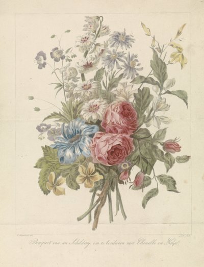 Bouquet, Model for Embroidery by A. Lutz