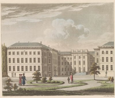 Noordeinde Palace in The Hague, 1810-1825 by A. Lutz