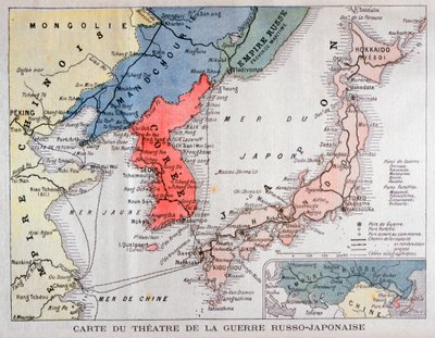 Map of the Theatre of the Russo-Japanese War, 1904 by A Meunier