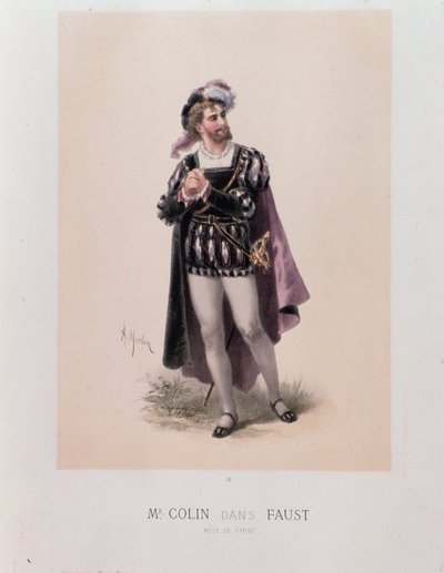 Monsieur Colin in the Role of Faust, Opera by Charles Gounod by A. Morton