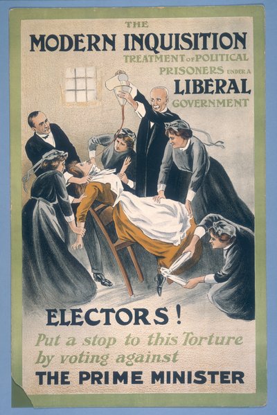A Suffragette Prisoner Being Force-Fed by A Patriot