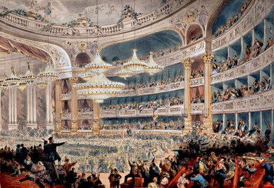 Ball at the Opera de la rue Le Peletier in Paris around 1850 - Engraving by A Provost by A Provost