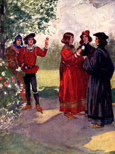 The nobles plucked red or white roses and put them in their caps by A. S. Forrest