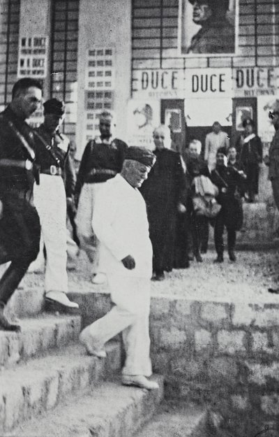 Album: Duce: Benito Mussolini during an Official Visit in Sicily (b/w photo) by A. Scarlata