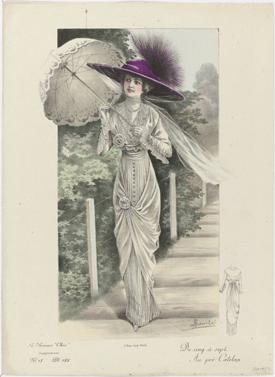 The Chic Woman, Supplement, ca. 1912, No. 18, Pl. 184: From Five to Seven by A. Souchel