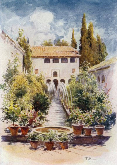 Generalife, Acequia Court by A. Trevor Haddon