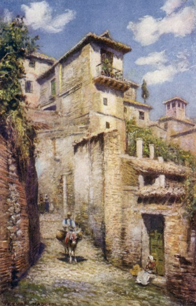 Granada, A Street in the Albaicin by A. Trevor Haddon