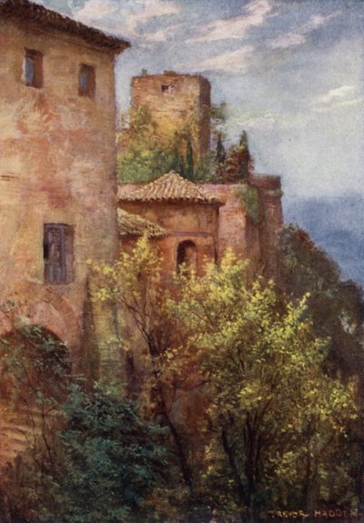 Granada, Exterior of the Alhambra by A. Trevor Haddon