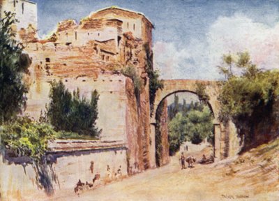 The Alhambra, Tower and Aqueduct by A. Trevor Haddon
