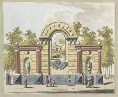Destruction of the Aristocracy, Decoration at the Westermarkt, 1795 (Ten Plates of the Decorations at the Alliance Festival in Amsterdam in 1795 series) by A. Verkerk